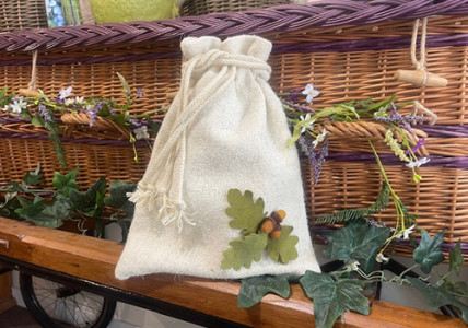 Felted Acorn Ashes Bag