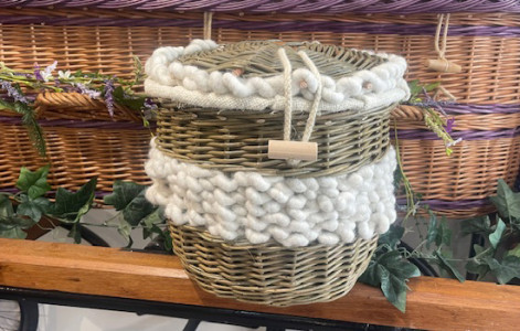 Hand Spun Wool And Willow Urn